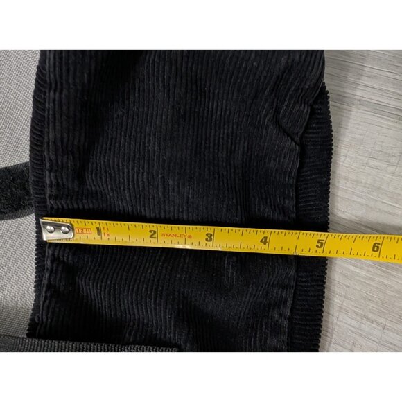 Dickies Black Corduroy Star Messenger YAK PAK Crossbody Bag 16” X 12” X4.5" Y2K - Picture 12 of 12